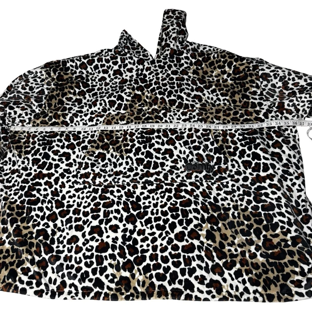 The Comfy Leopard Print Hoodie Women One Size Black Wearable Blanket Oversized